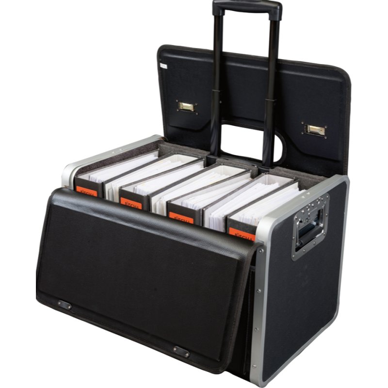 Alassio attachékoffer PARMA, imitatieleer, zwart, trolleysysteem